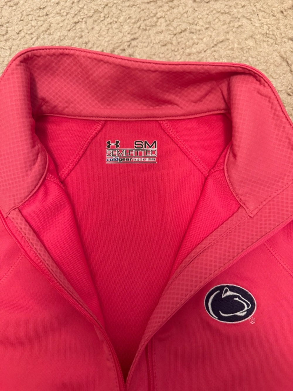 Penn State Under Armour Hot Pink Quarter-Zip - Picture 6 of 11